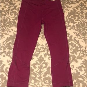 Lululemon Pace Rival crop fuchsia, gently worn, 6